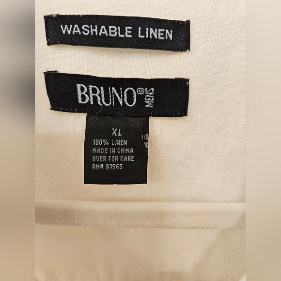 NWOT - Linen Bruno White Button Down Camp Shirt - Size XL - Picture 8 of 8